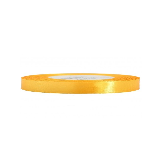 Wstążka satynowa CIEMNA ŻÓŁTA 6mm/32m (022)