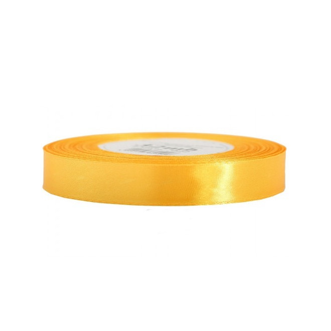 Wstążka satynowa CIEMNA ŻÓŁTA 12mm/32m (022)
