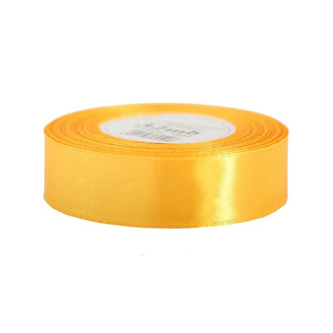 Wstążka satynowa CIEMNA ŻÓŁTA 25mm/32m (022)