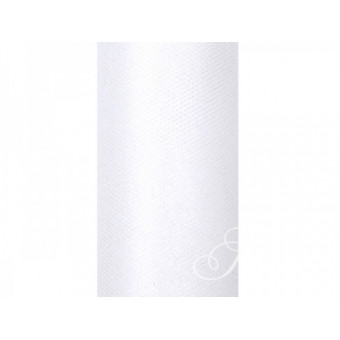 Tiul gładki 30cm x 9m - biały