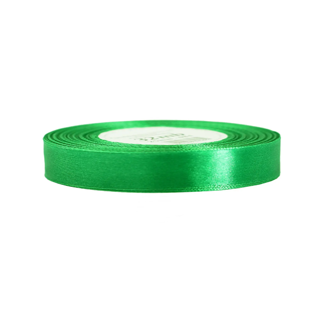 Wstążka satynowa ZIELONA TRAWA 12mm/32m (084)