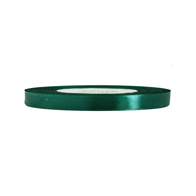 Wstążka satynowa BUTELKOWA ZIELEŃ 6mm/32m (089)