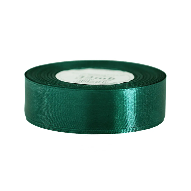 Wstążka satynowa BUTELKOWA ZIELEŃ 25mm/32m (089)