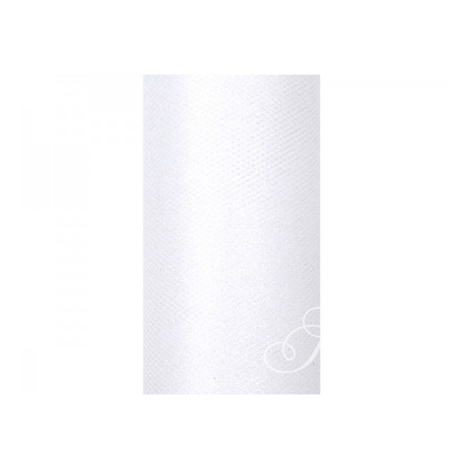 Tiul gładki 15cm x 9m - biały