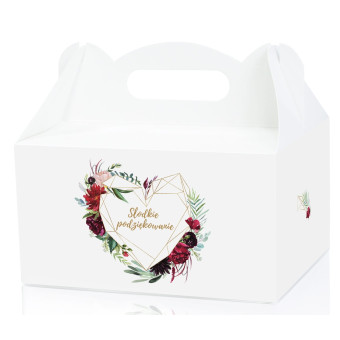 Pudełka na ciasto - bordowa...