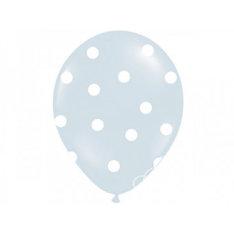 2Balony Słonik, Pastel Light Blue Mix urodziny chrzest - błękitne 30 cm 6szt