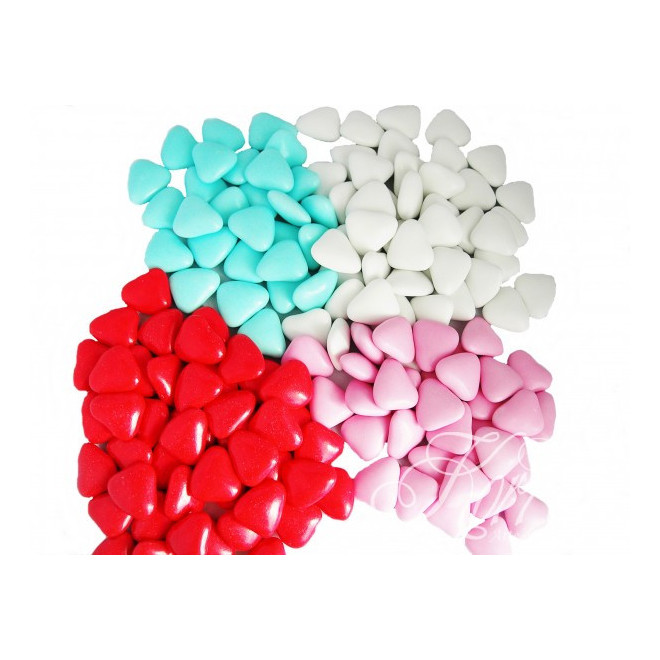 Włoskie czekoladki serduszka w lukrze mix - 200g